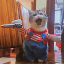 🎃 Fantasia Divertida de Halloween para Gatos e Cães — Roupinha Criativa, Macia e Quentinha